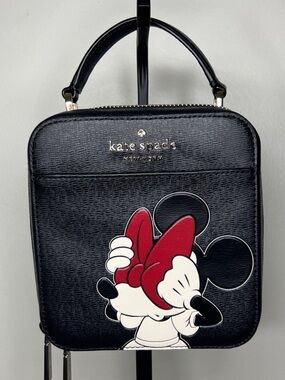 kate spade black & red Minnie Mouse Top Handle Crossbody Bag